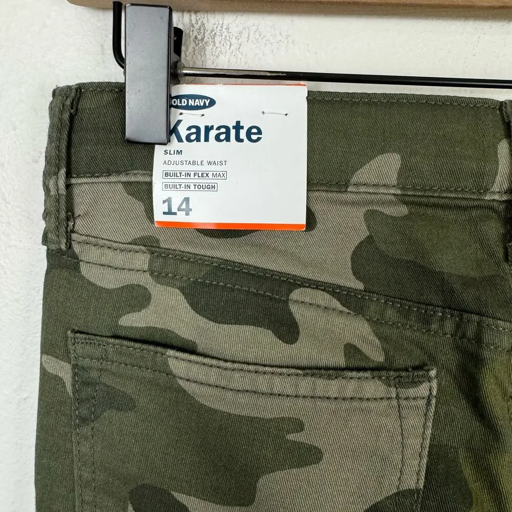 Old Navy NWT Karate Slim Built In Flex Tough Adjustable Waist Camo Pants Jeans